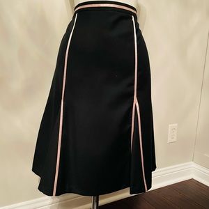 Pink ribbon accent black skirt
